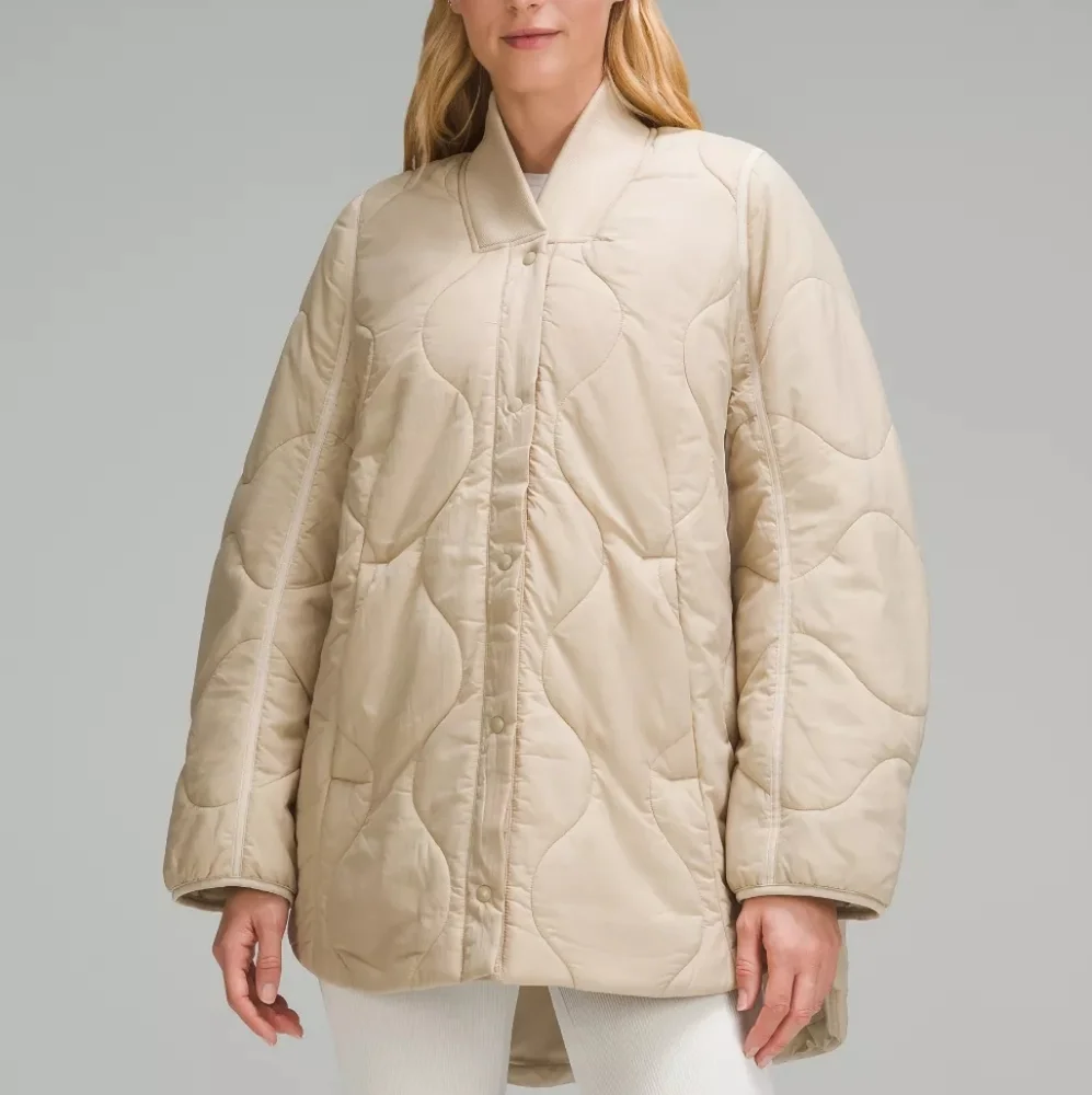 lululemon athletica Cream Quilted Jacket Quilted Light Insulation Jacket Size 6